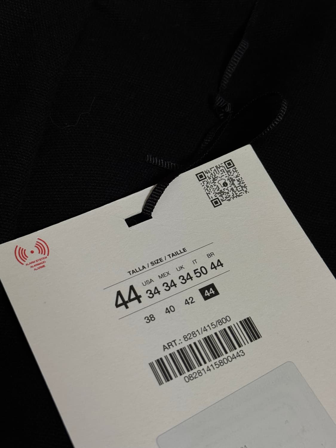 [44] 앤더슨벨 x 자라 릴렉스드 핏 스터드 팬츠 블랙 상품이미지2