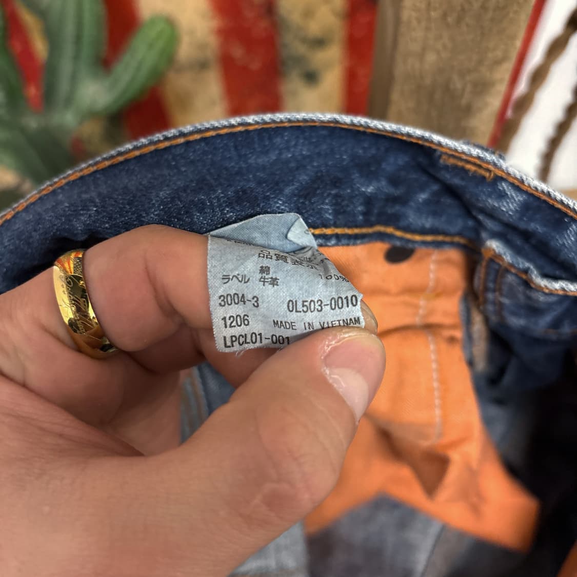 00s 리바이스 클래식 503 오렌지스티치 워싱 데님팬츠 N1193   상품이미지10