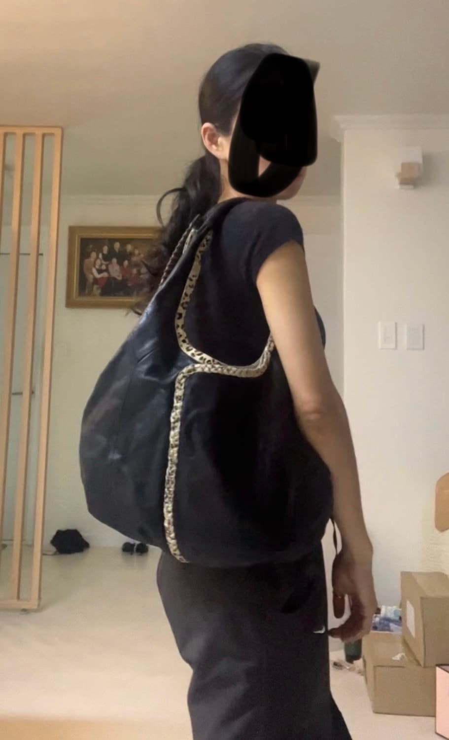 호피 소가죽 숄더백  상품이미지4