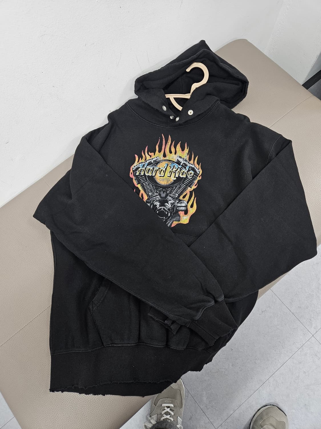 아웃스탠딩 후드 블랙 새상품 상품이미지1