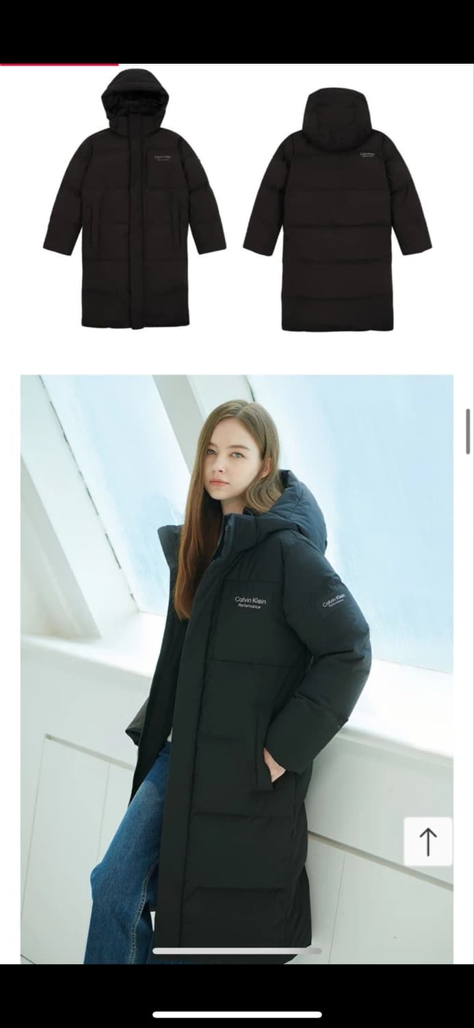캘빈클라인 퍼포먼스 덕다운 롱패딩 남녀공용 상품이미지7