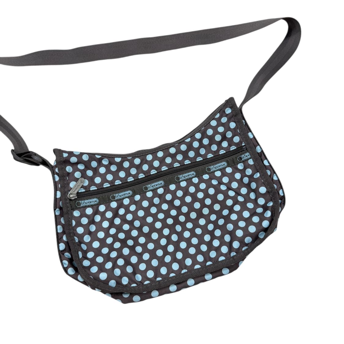 레스포삭 모리걸 도트 땡땡이 민트초코 브라운 크로스백 가방 상품이미지2