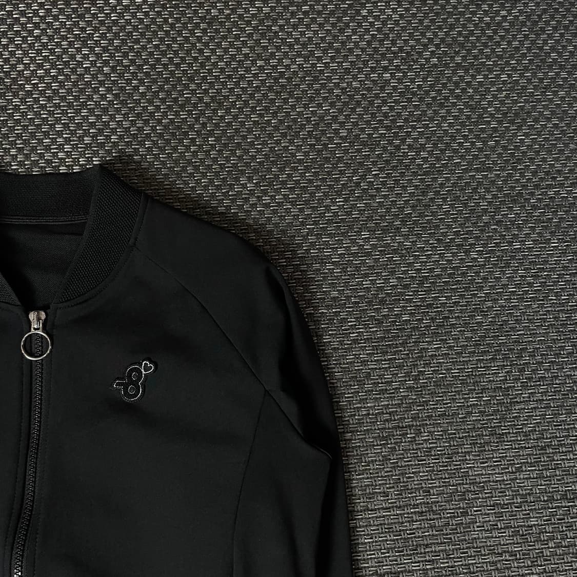 빈티지 블랙 로고패치 져지 집업 상품이미지3