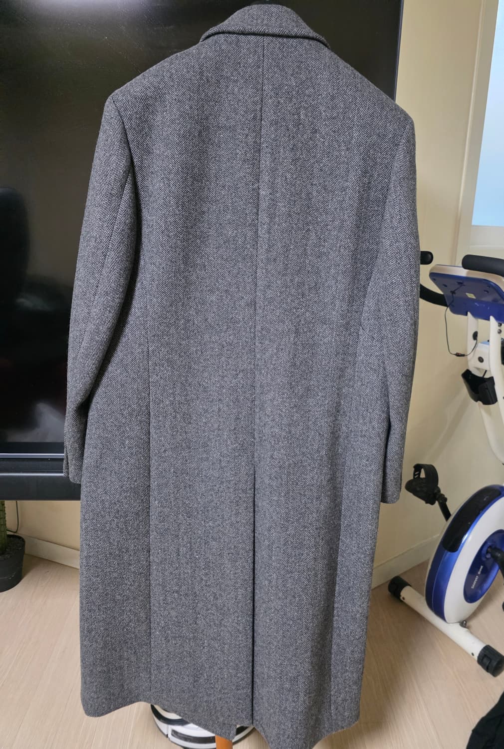 [1회착용] 토니웩 체스터필드 코트 미드 그레이 헤링본 S 사이즈 상품이미지3