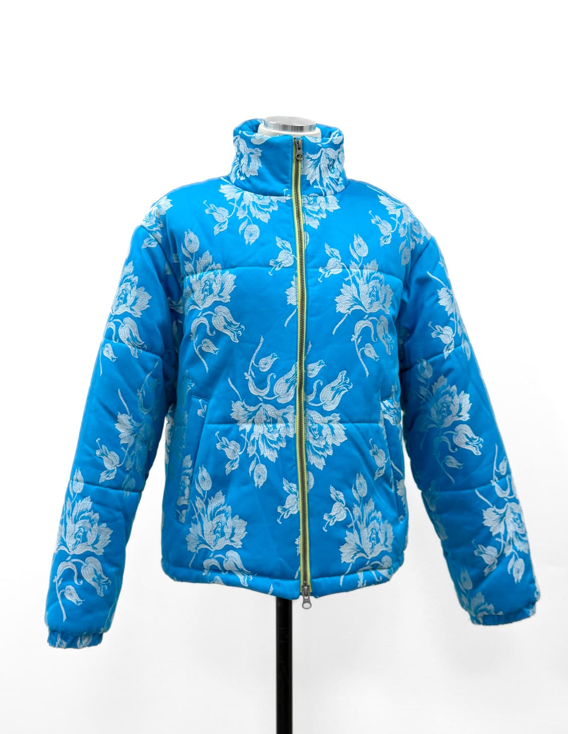 2DW 업사이클 프렌치 자카드 패딩 블루 상품이미지7