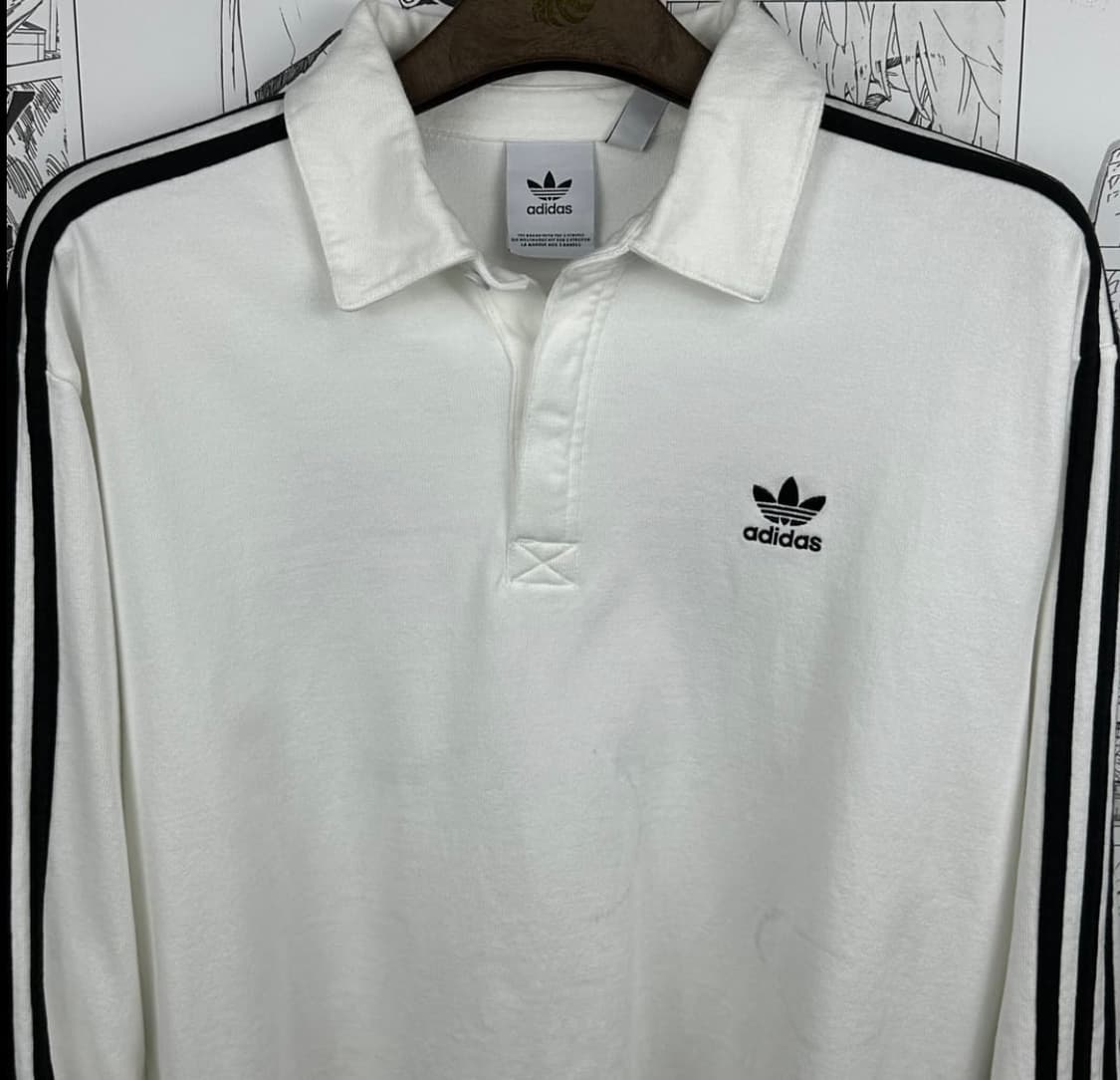 아디다스 3S 럭비 폴로 긴팔 화이트 상품이미지2