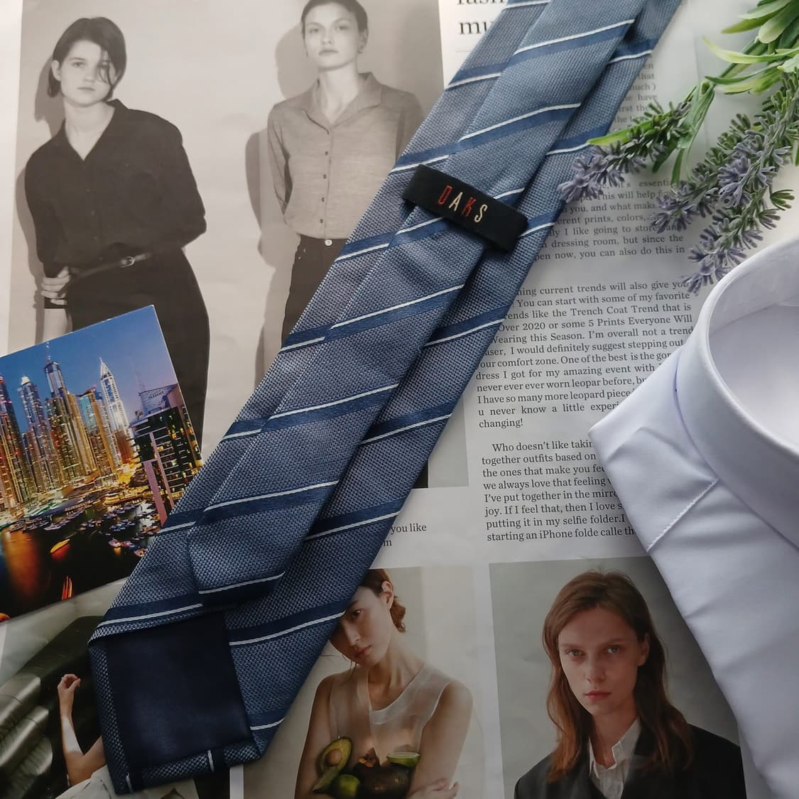 닥스 실크 네이비 스트라이프 슬림 넥타이 7.8cm A+등급 A18766 상품이미지4