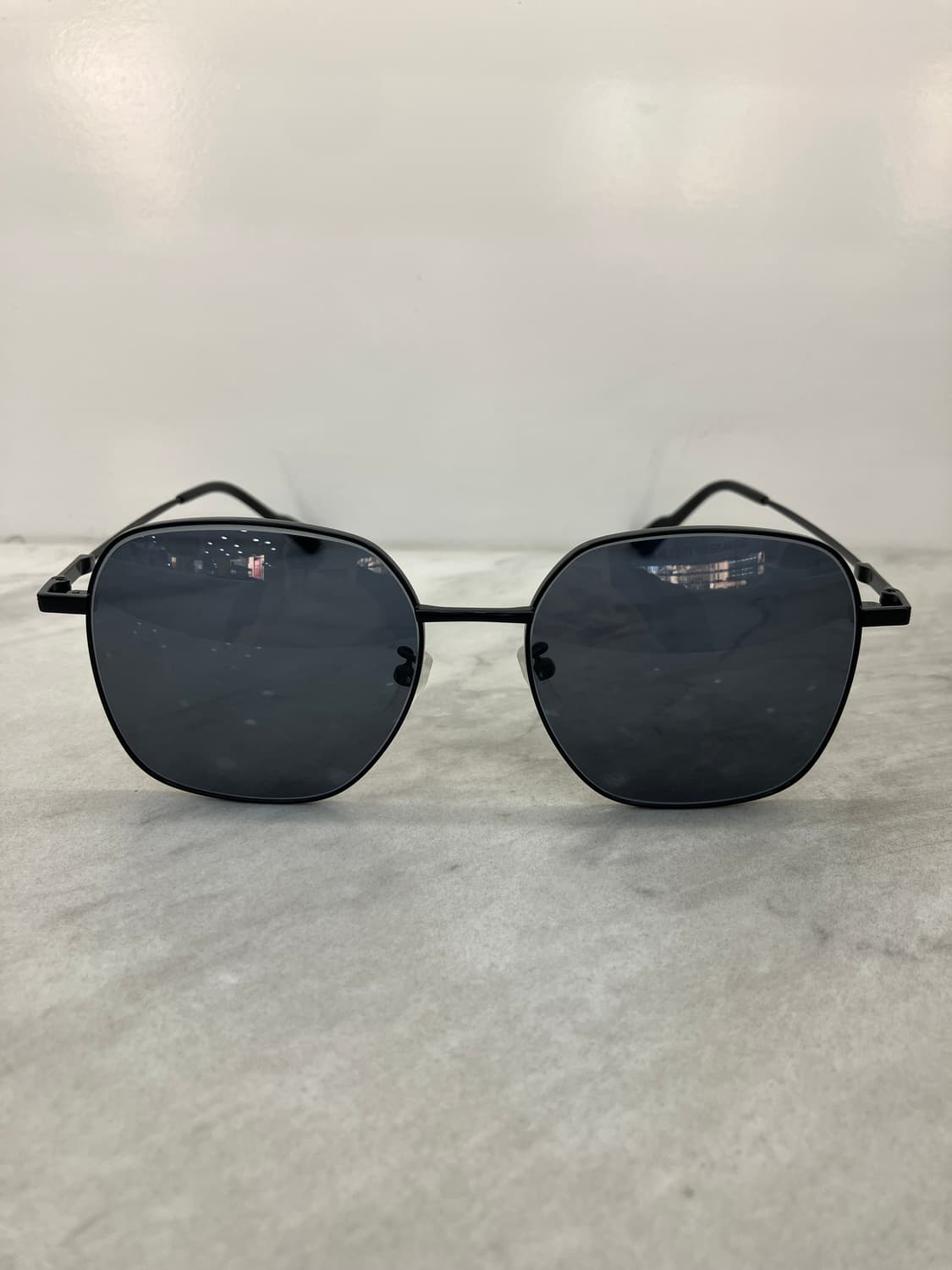 JW EYEWEAR 블랙 와이드 웰링턴 메탈테 선글라스 상품이미지6