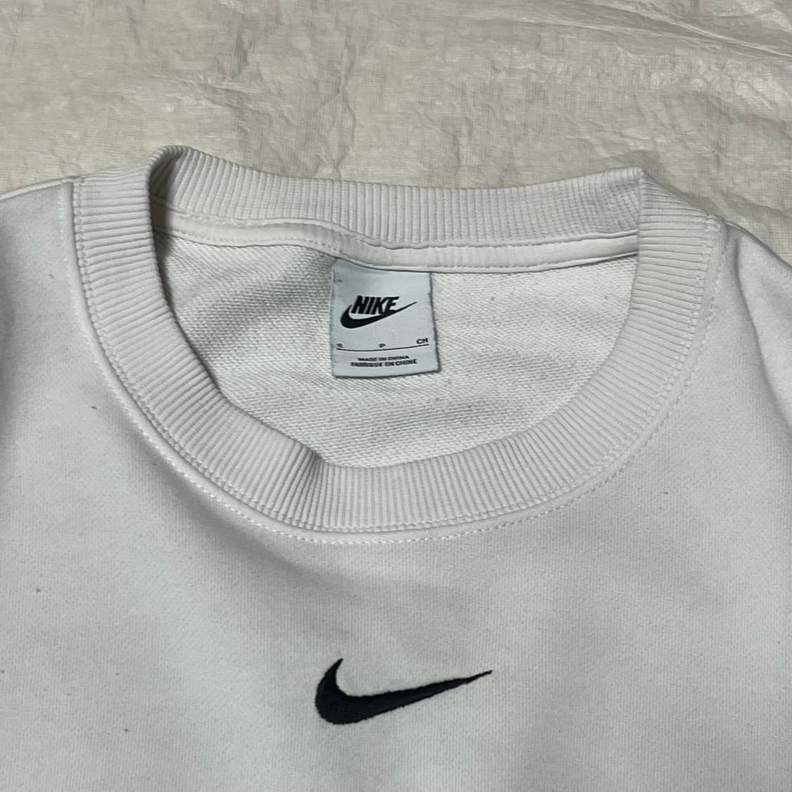 나이키 여성 크롭 맨투맨 화이트 S 상품이미지2