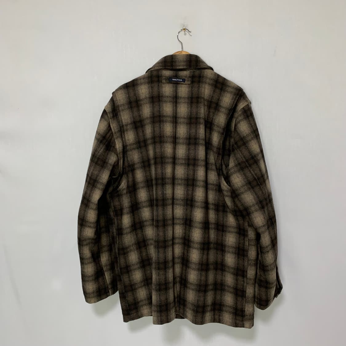 노티카 체크 울 숏 코트 자켓 빈티지 남녀공용 상품이미지3