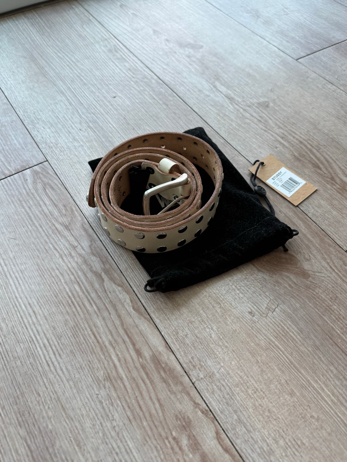 [l/xl] stussy 8 ball belt white 상품이미지2