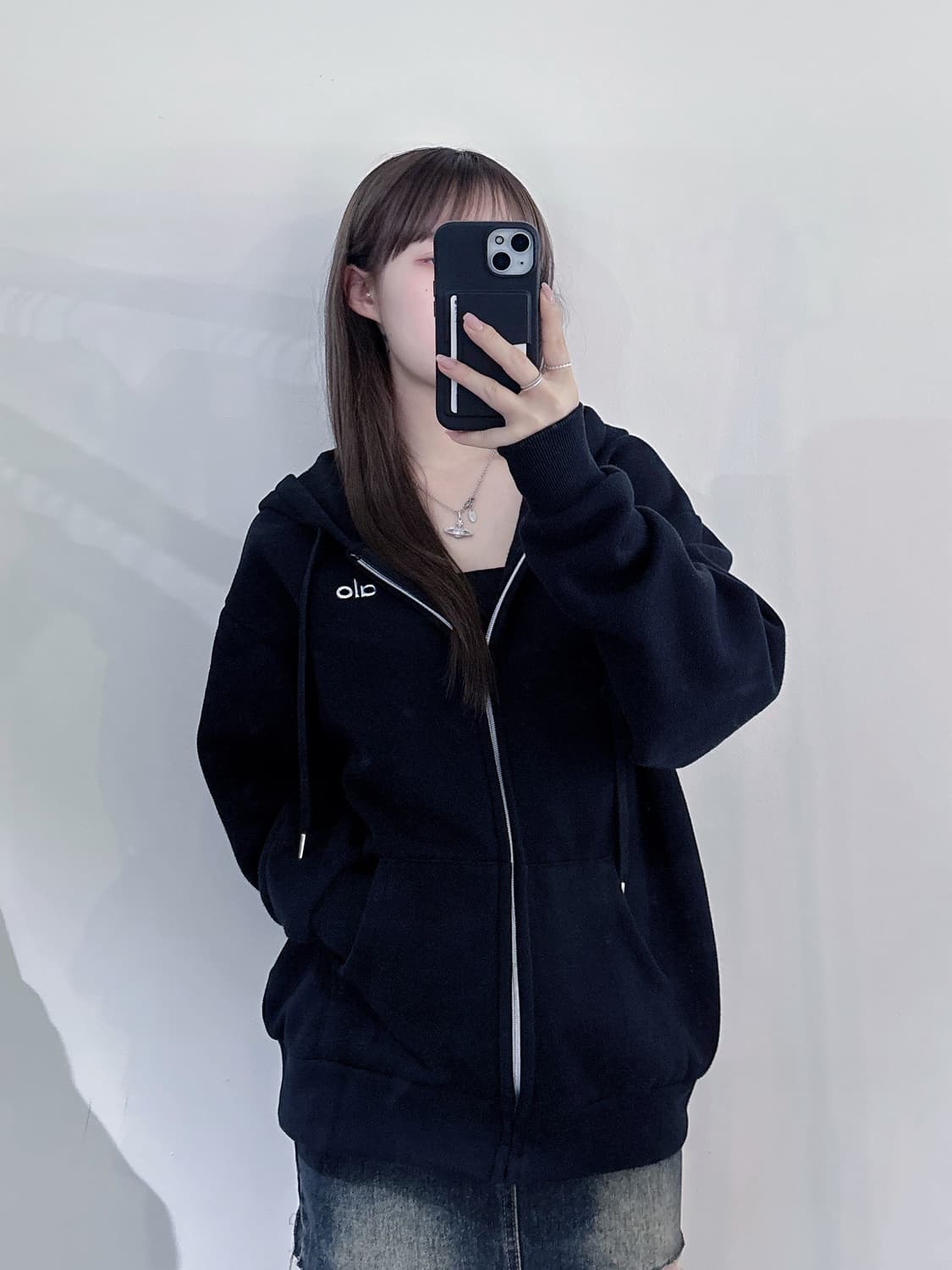 알로 어콜레이드 블랙 후드집업 상품이미지2