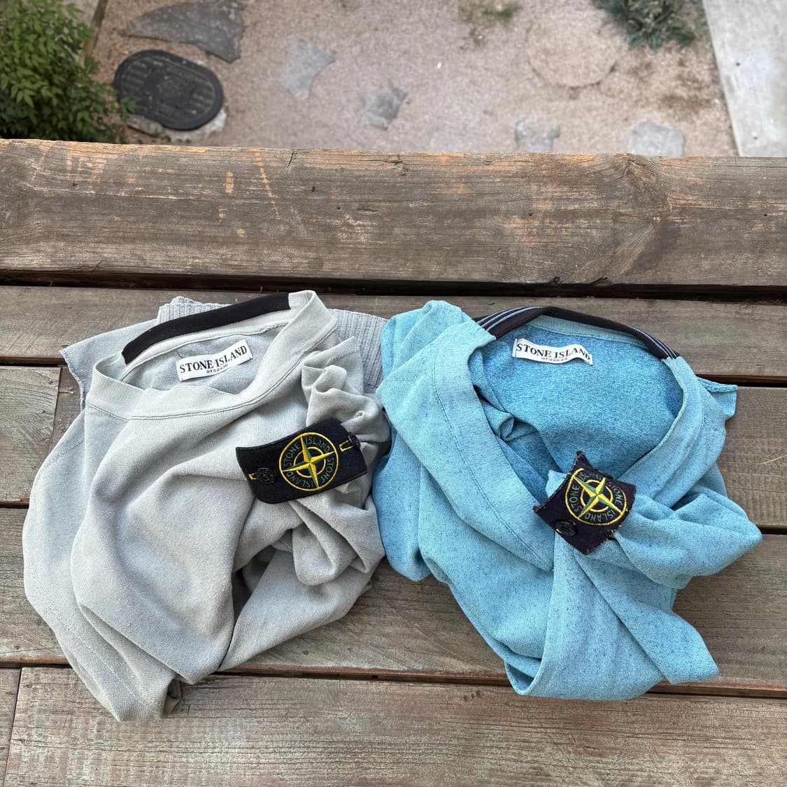 스톤아일랜드 라이트 블루 브이넥 니트 상품이미지7