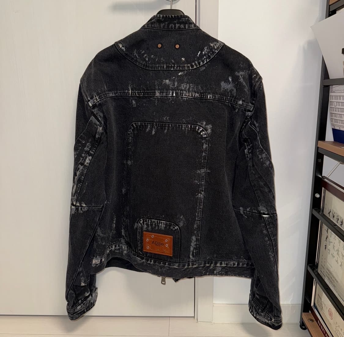 wax coated denim motorcycle jacket 상품이미지2