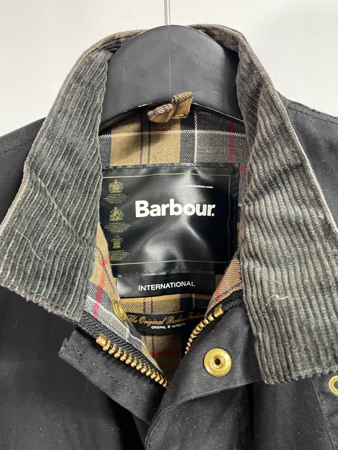 바버 인터네셔널 검정 벨티드 왁스자켓  (on.317)    상품이미지5
