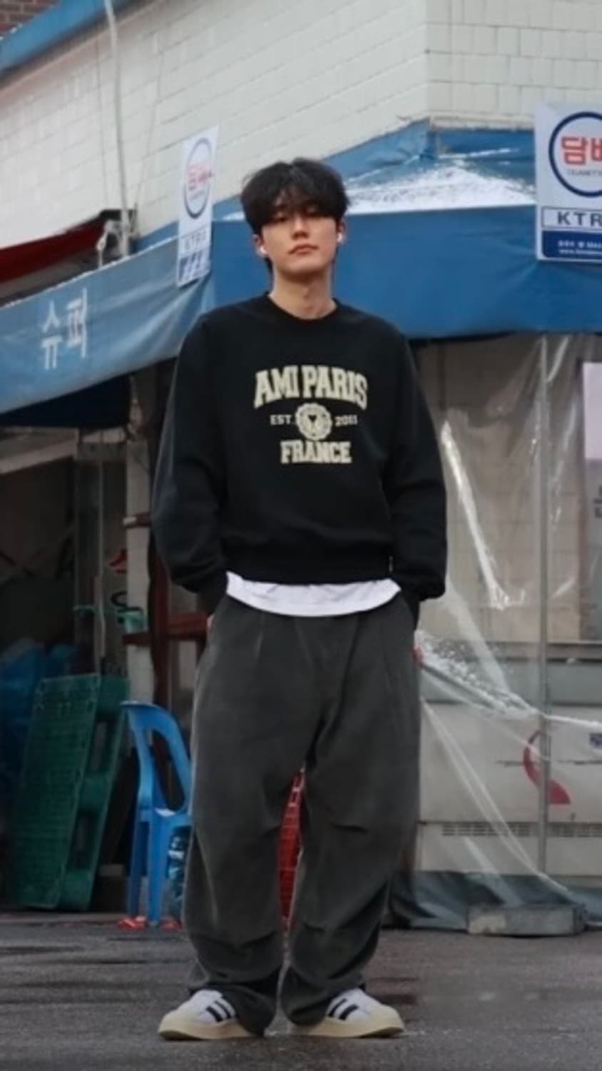 아미 파리스 맨투맨 블랙 XL 상품이미지2