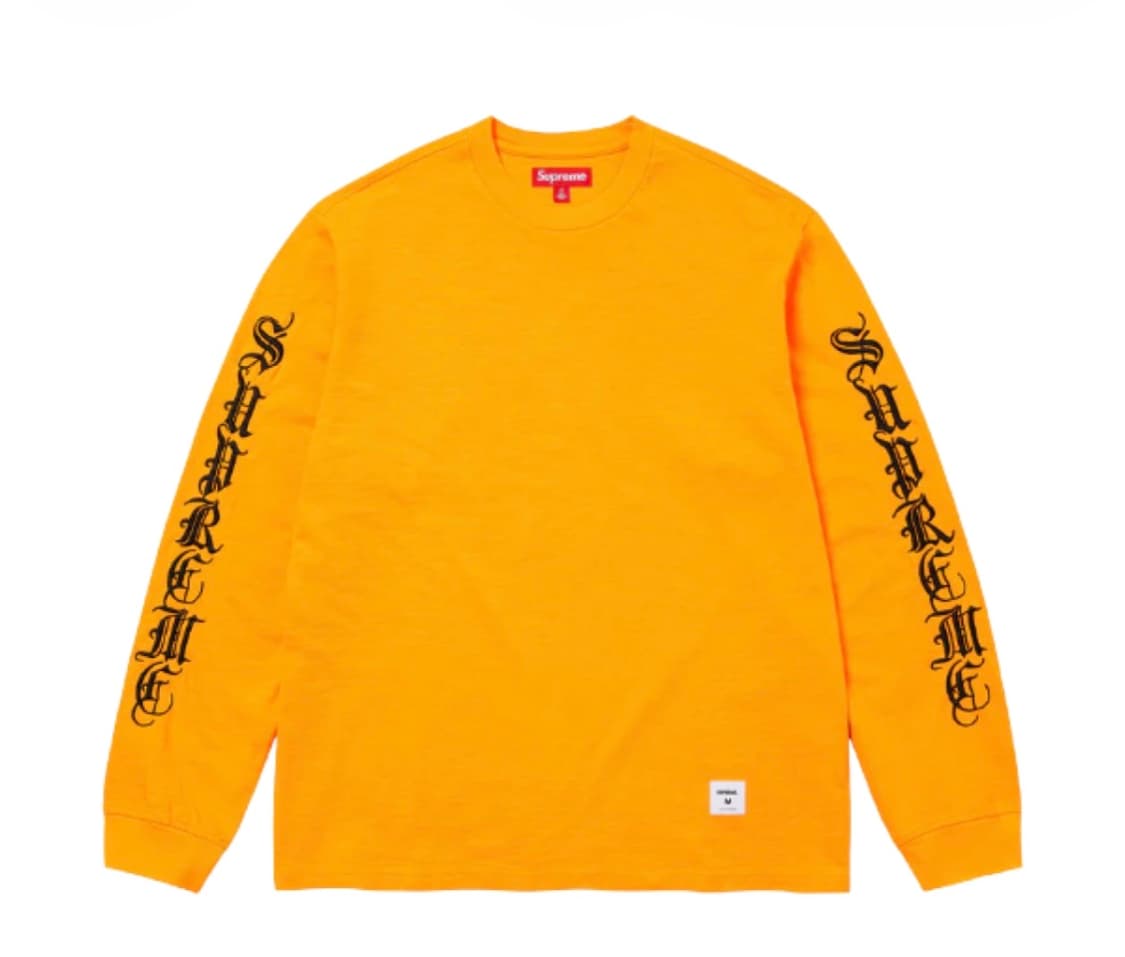 슈프림 올드 잉글리시 롱슬리브 옐로우 XL 상품이미지1