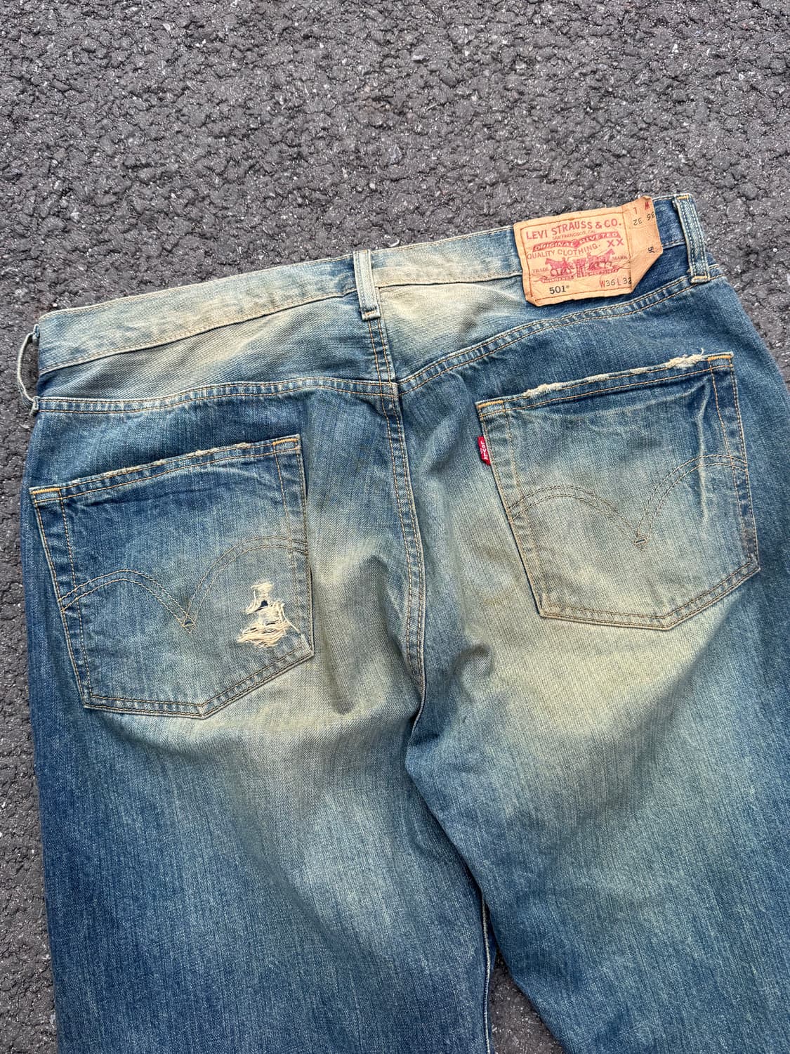 리바이스 501 더티 페이딩 데님팬츠 상품이미지4