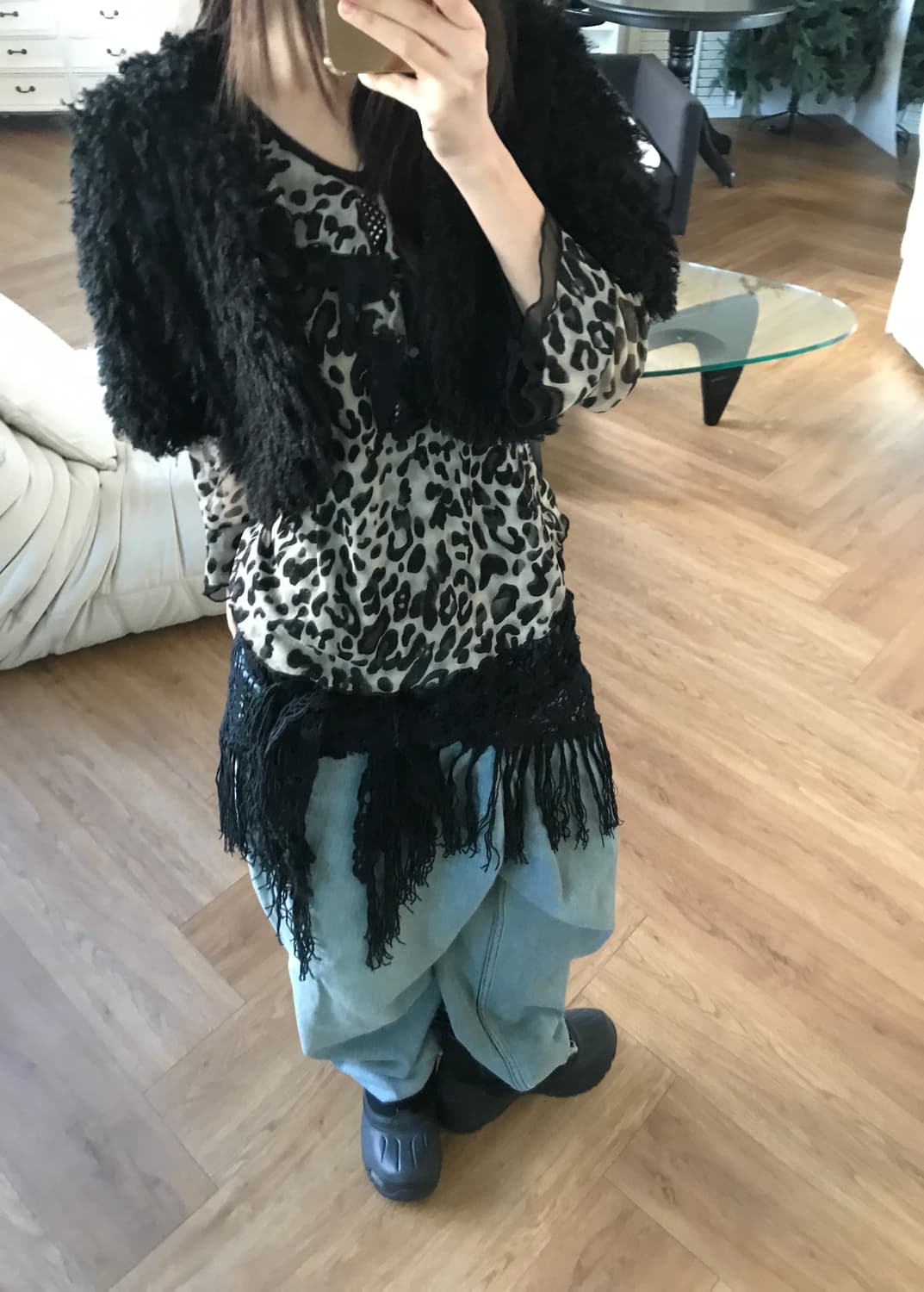 vintage pattern mash top 상품이미지4