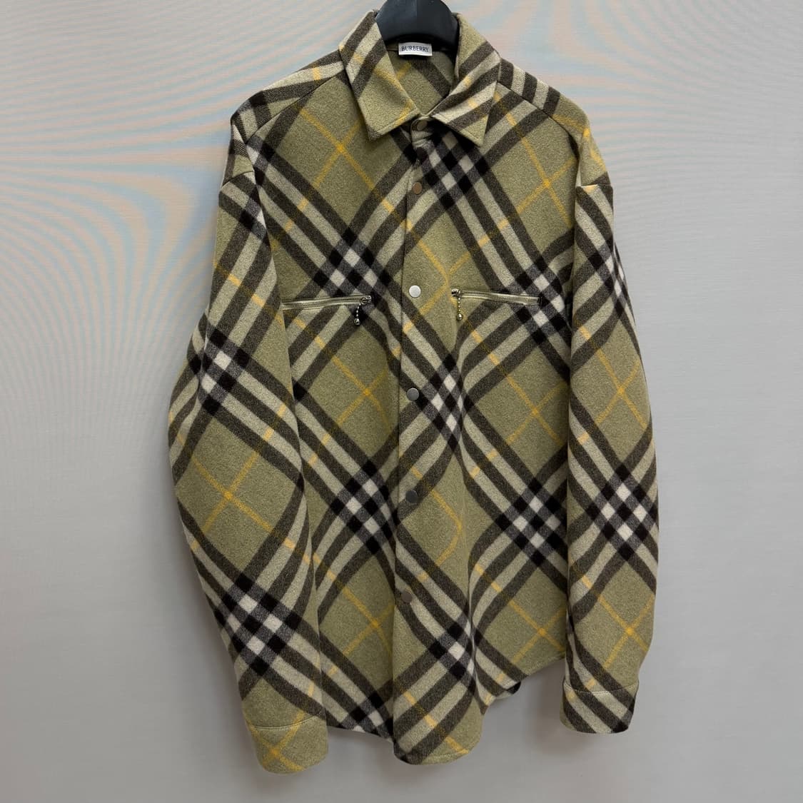 버버리 체크 울 블렌드 오버셔츠 ( 95~100 ) 상품이미지2