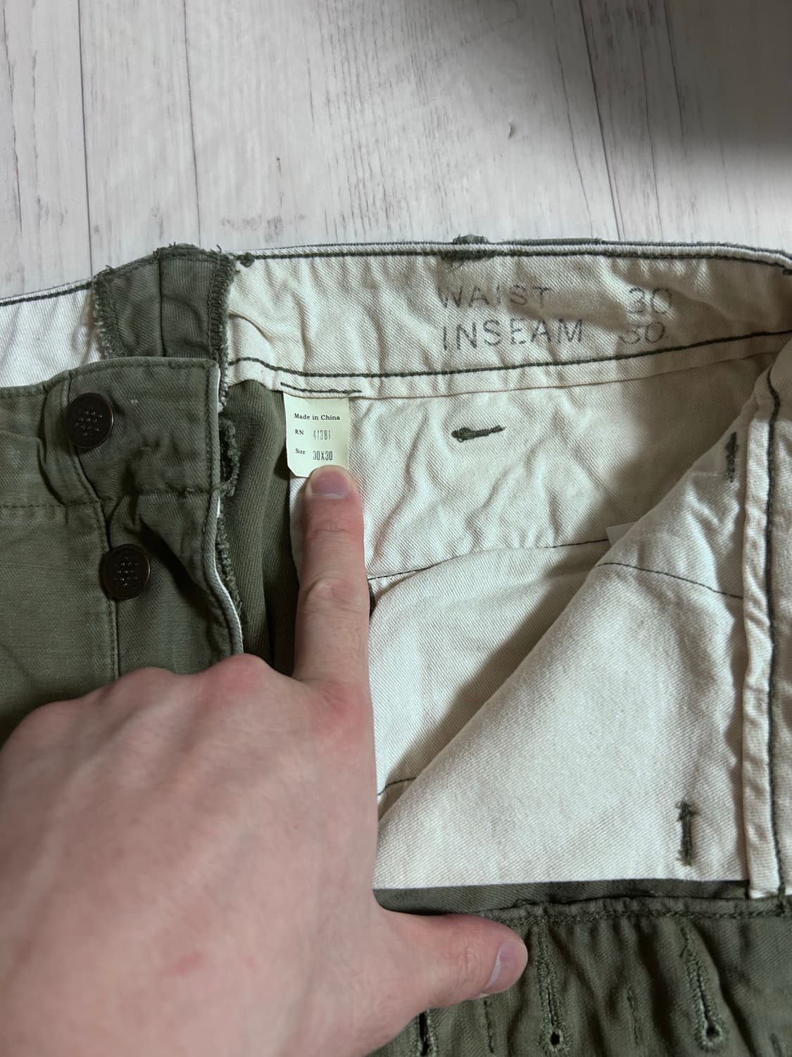 RRL 스트레이트 핏 필드 팬츠 30x30 올리브 상품이미지3