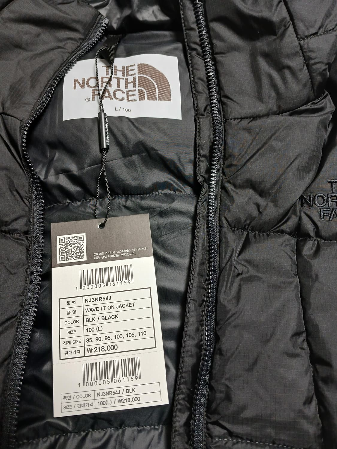 [L/100] 노스페이스 웨이브 LT 온 자켓 블랙 25FW 상품이미지3