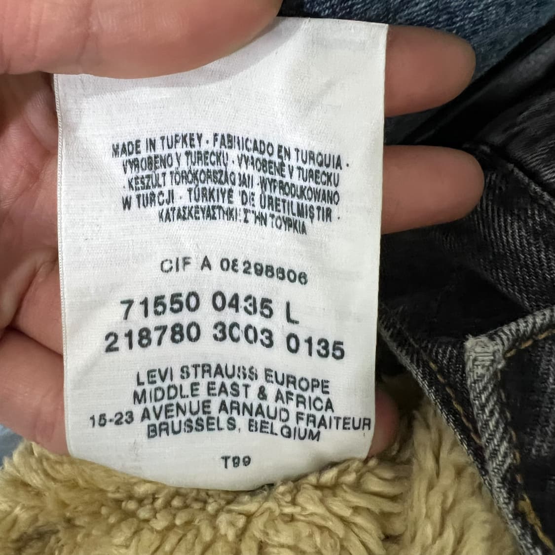 리바이스 셰르파 흑청 데님자켓 s08672 상품이미지8