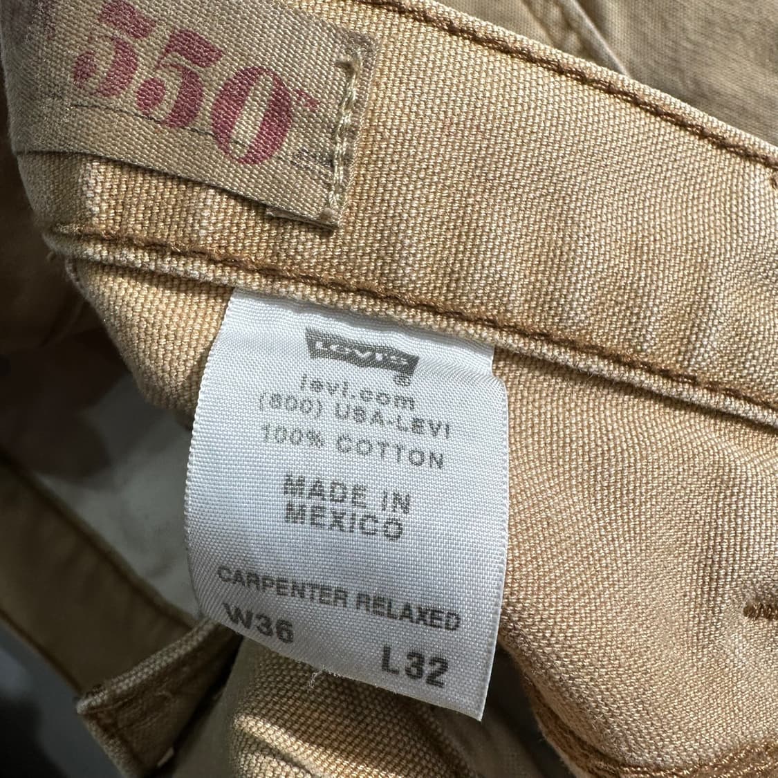 리바이스 00‘s 550 덕 캔버스 카펜터 워크 팬츠 상품이미지8