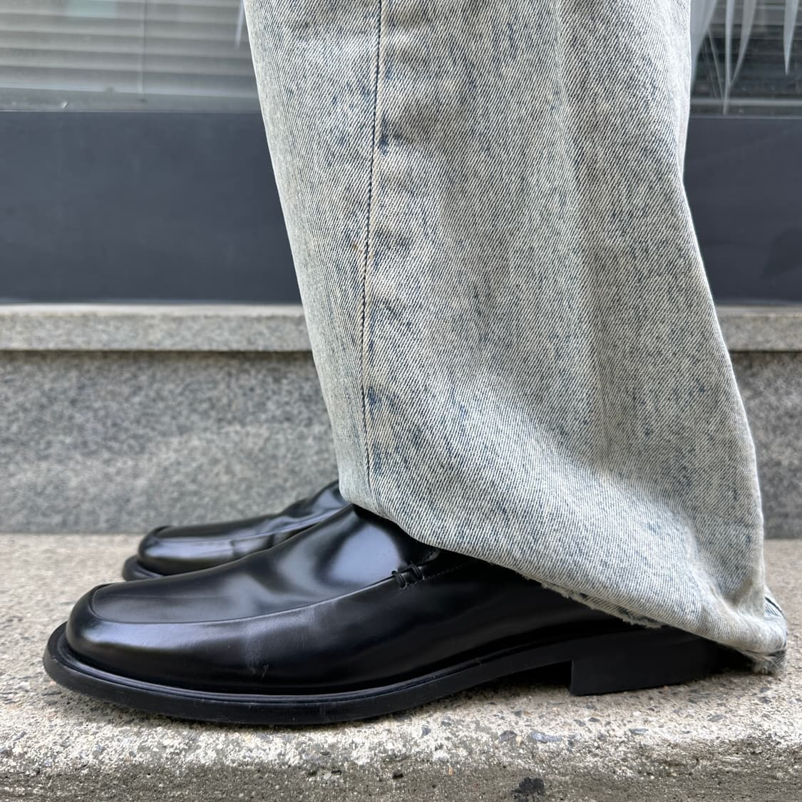 새상품 블랙 프라다 스퀘어 로퍼 상품이미지9