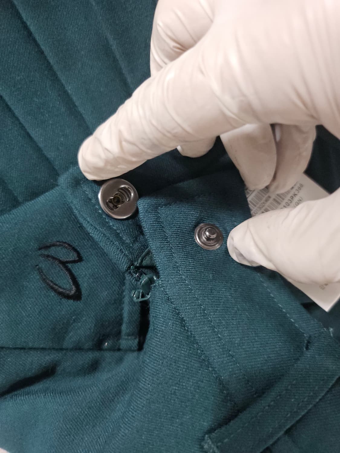 마스터바니 청녹 플리츠 미니스커트 1 상품이미지4