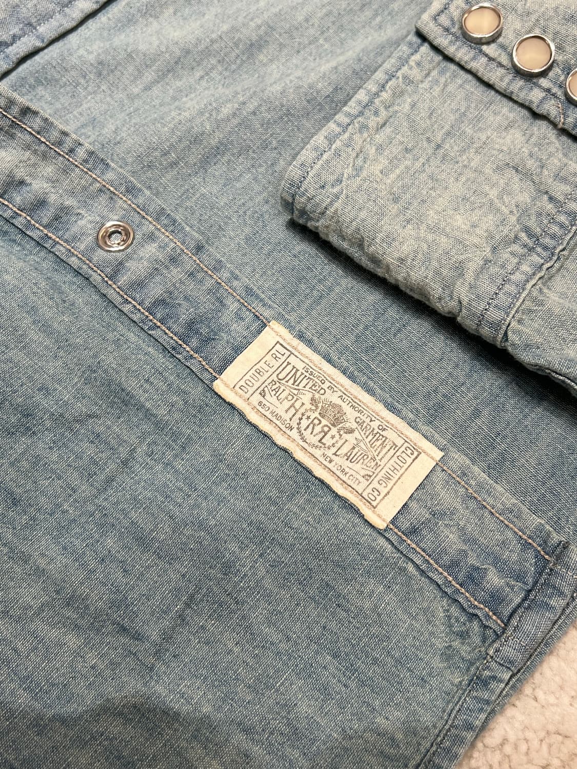 더블알엘 샴브레이 콘초 웨스턴 셔츠 상품이미지3