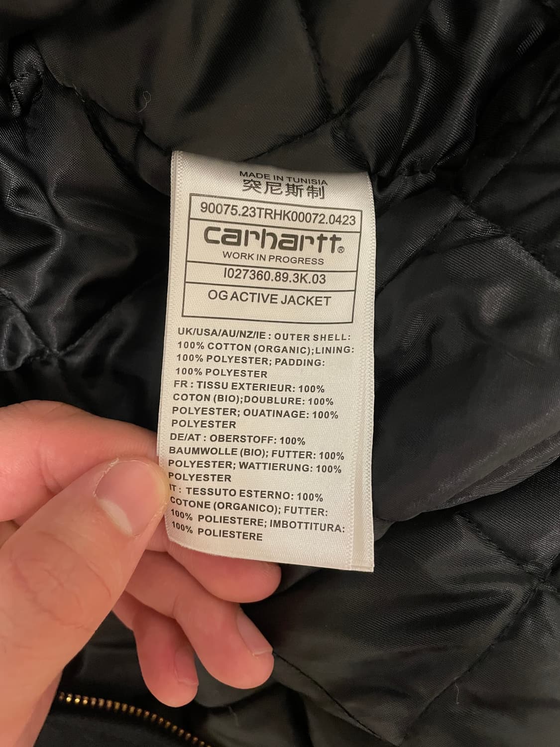 칼하트 wip og 액티브 자켓 S 상품이미지4