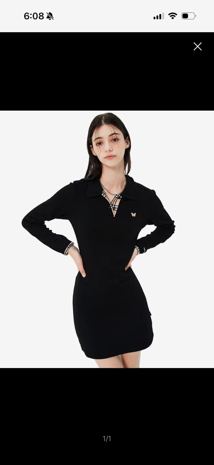 네스티팬시클럽 체크라인 원피스 상품이미지1