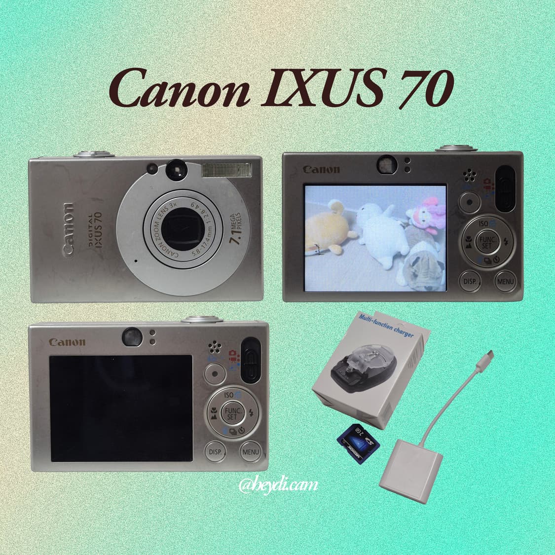 (강민경 아이브 리즈 은채) 캐논 ixus70실버 (SD1000, IXY 상품이미지2