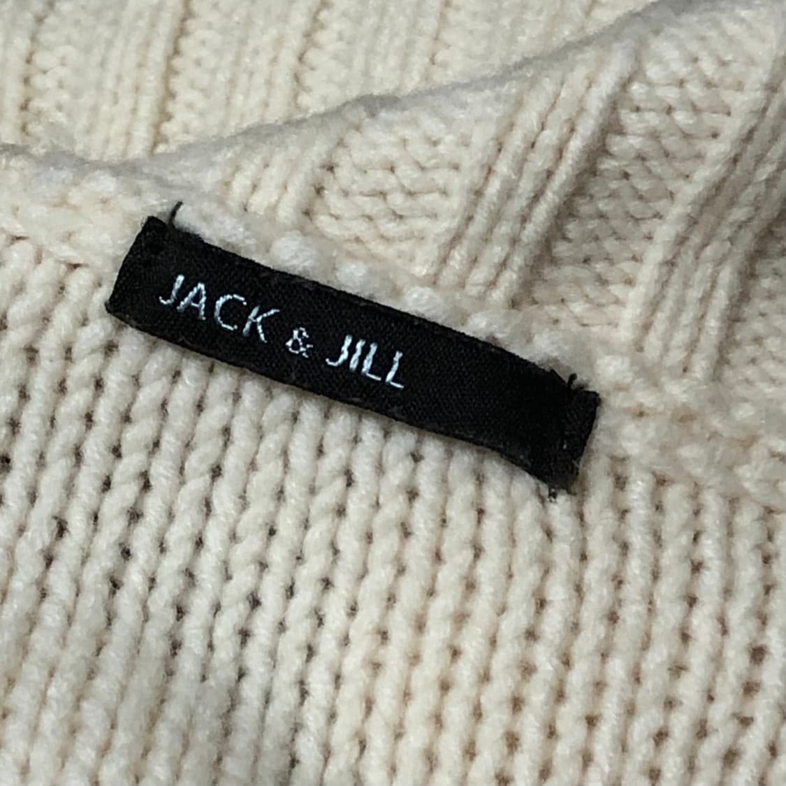 빈티지 잭앤질 하이넥 아이보리 단추 벨트 니트 롱가디건 S~M 상품이미지3