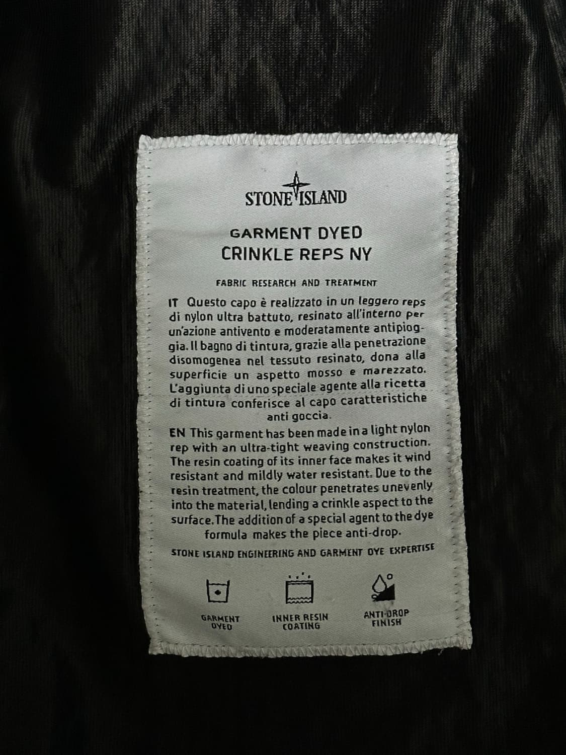 스톤아일랜드 크링클랩스 안티드롭 자켓 25ss 3XL(110) 상품이미지2