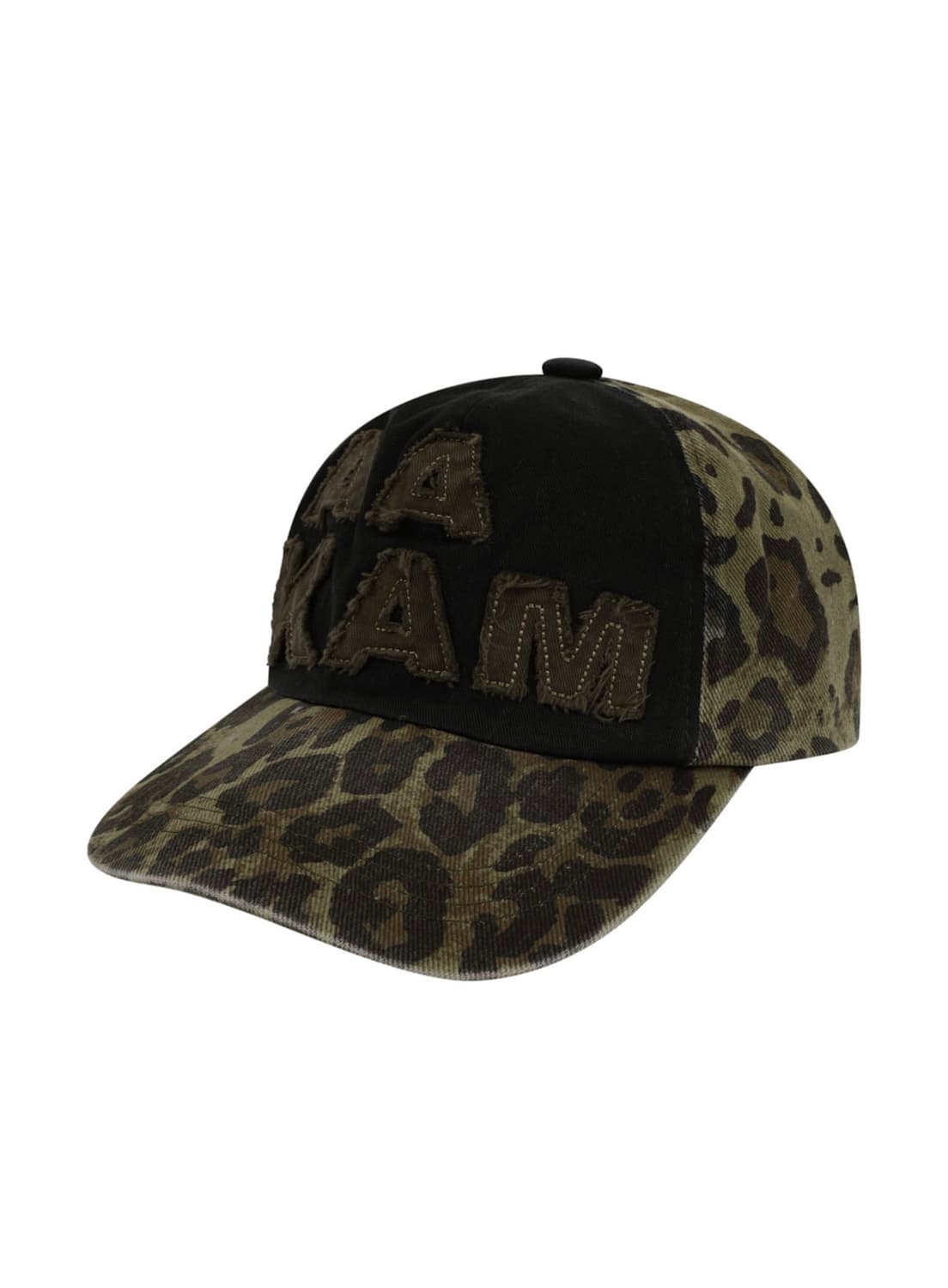 Leopard Patch Cotton Ball Cap (Khaki)  상품이미지1