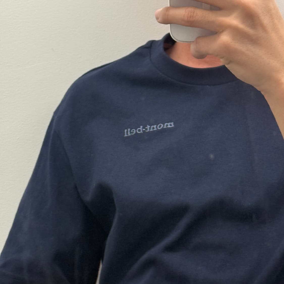 몽벨 반팔 티셔츠(네이비) 백프린팅 기능성 티셔츠 상품이미지2