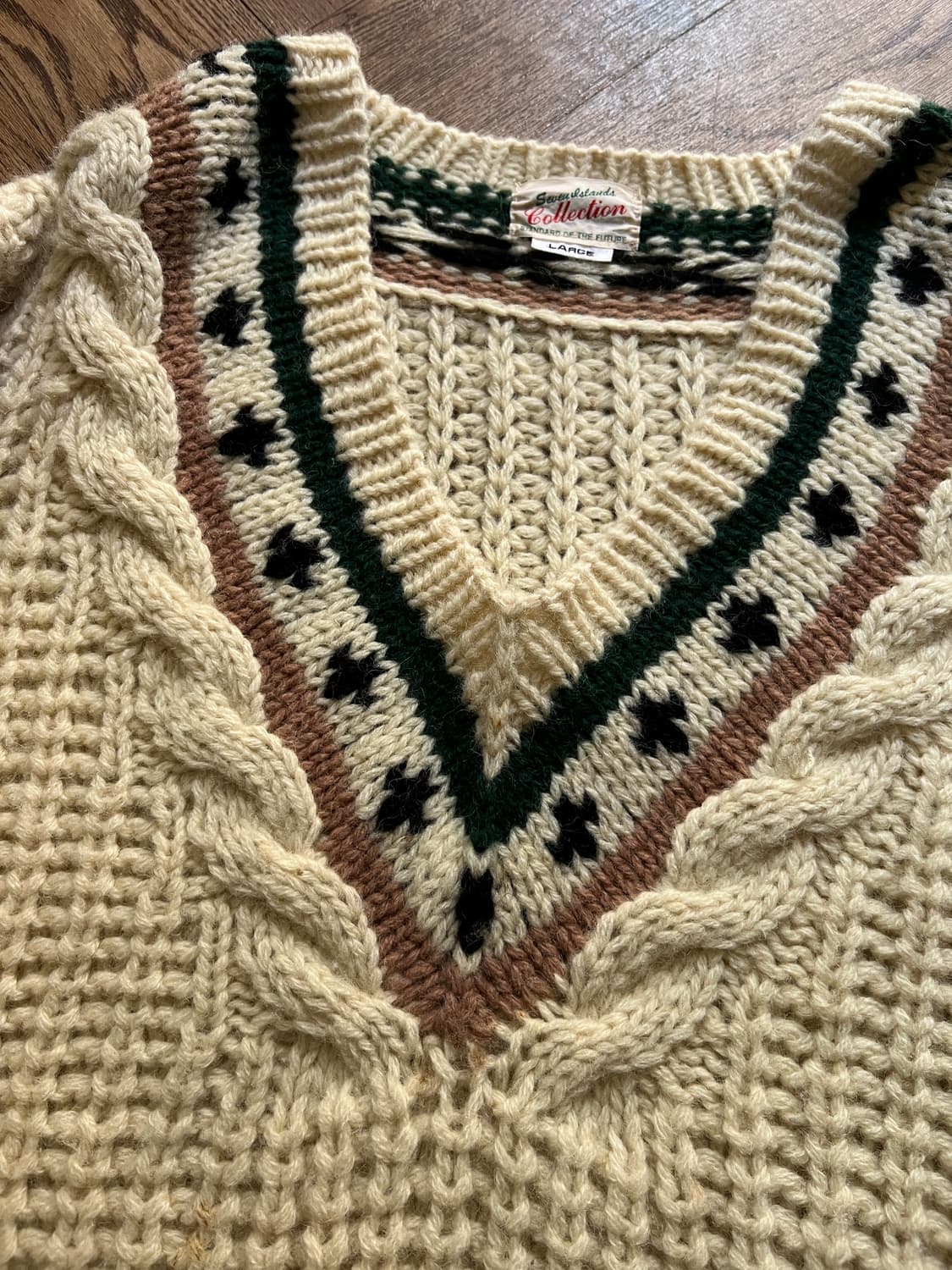 [L]90's USA 빈티지 프레피 크로켓 니트 상품이미지3