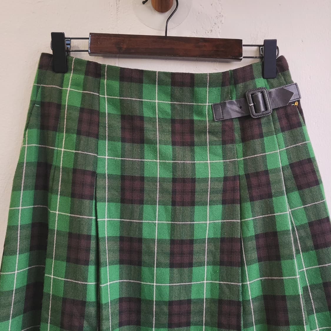 GU 사이드벨트 체크 밴딩스커트 상품이미지3