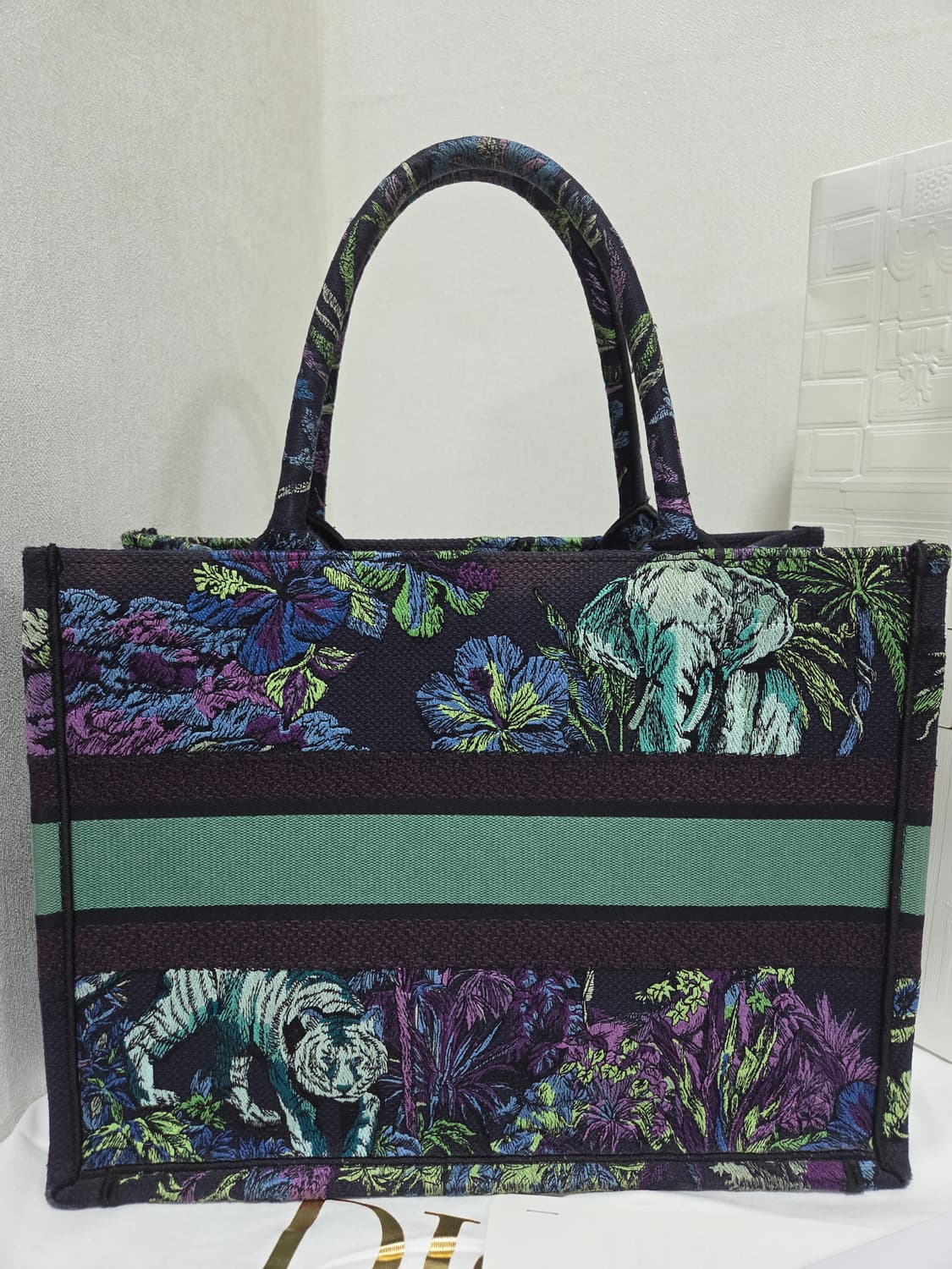 [새상품급] 디올 북 토트 백 뜨왈드주이 블루 멀티컬러 Medium 상품이미지3