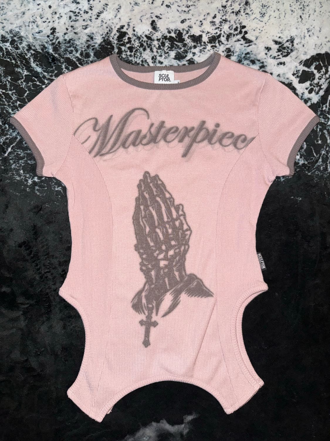 스컬프터 코르셋 라인 티 핑크 s 상품이미지2