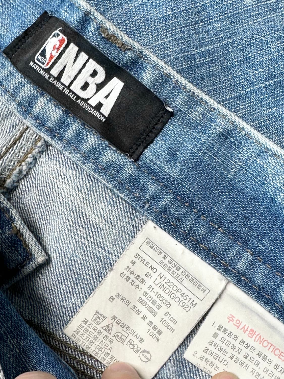 NBA LA 레이커스 버뮤다 7부 데님팬츠 반바지 y2k 상품이미지7