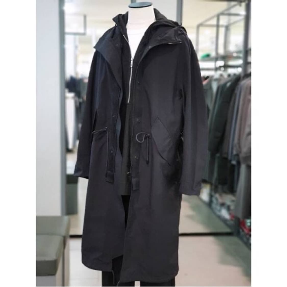 코모도 레이어드 코트 블랙 100 상품이미지5