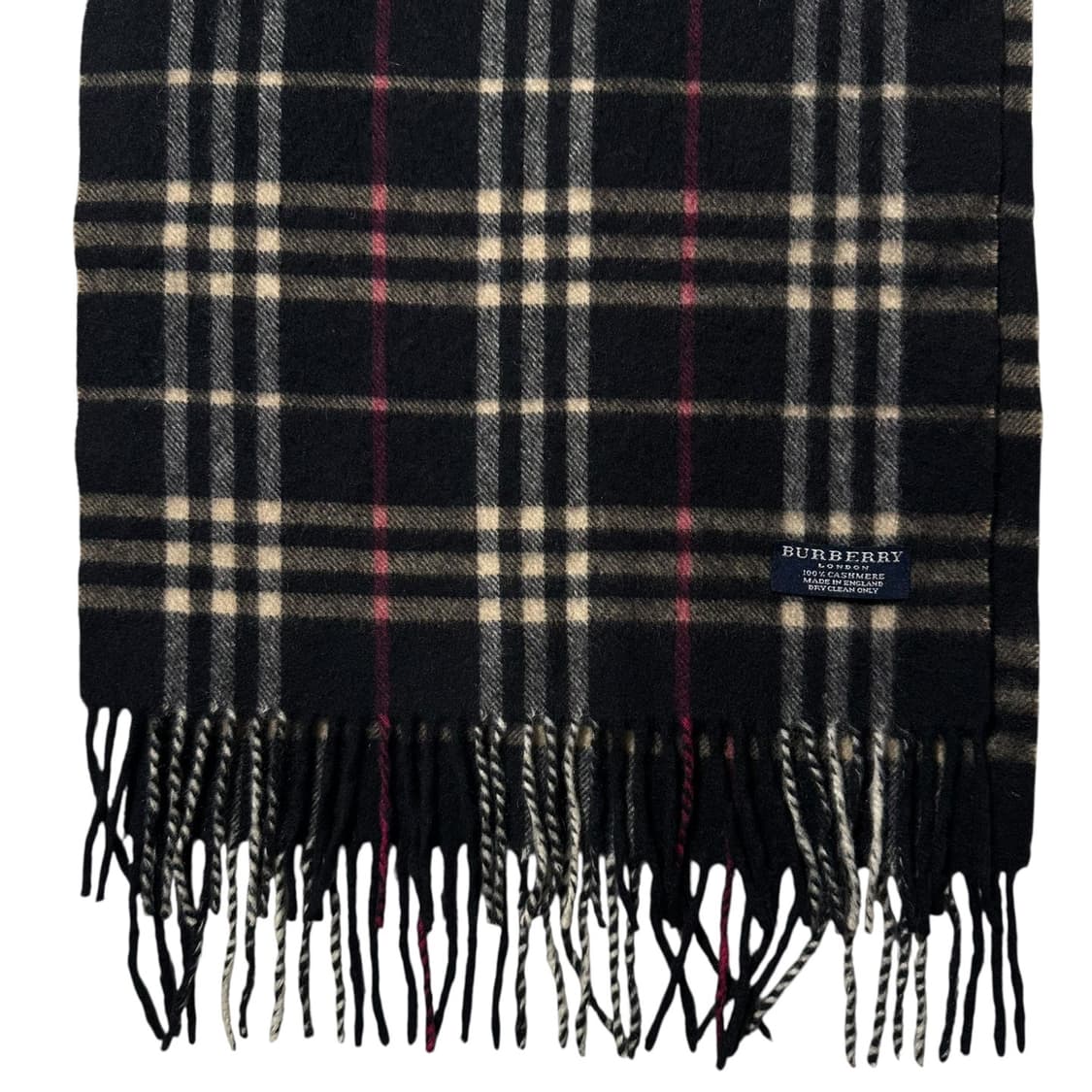 버버리 캐시미어 100% 체크 머플러 목도리 블랙 상품이미지1