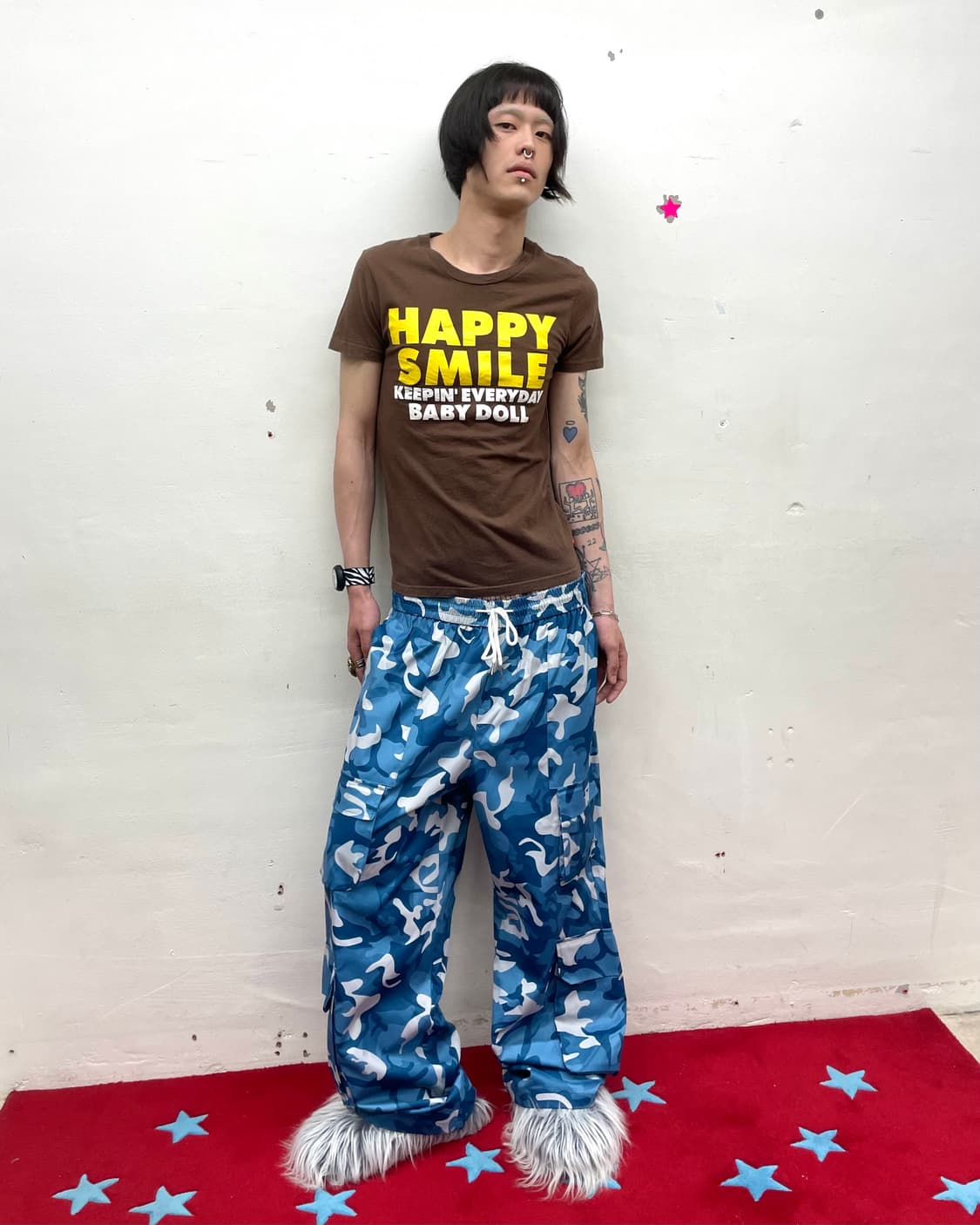 Happy Smile Baby Doll Brown T-shirt 상품이미지5