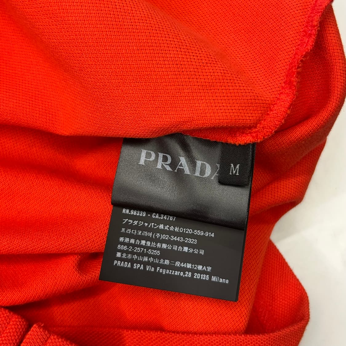 🫶🏻 프라다 Orange 카라 반팔티 🫶🏻 상품이미지5