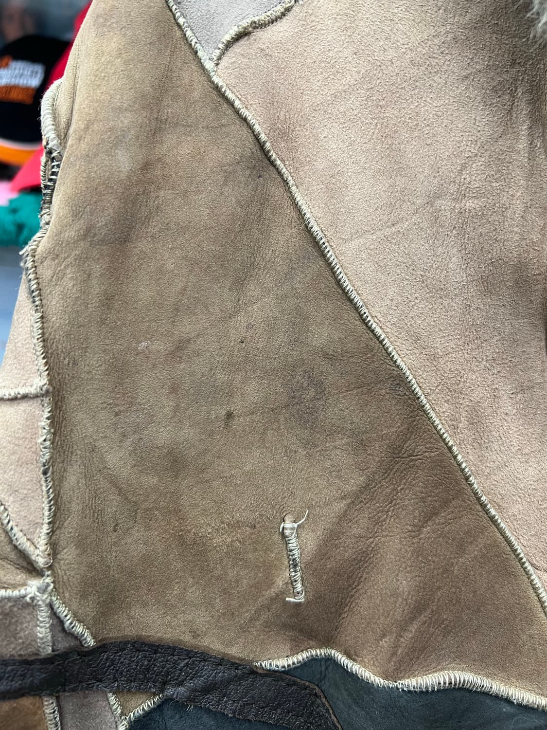 Vintage Patchwork Shearling Coat 상품이미지7