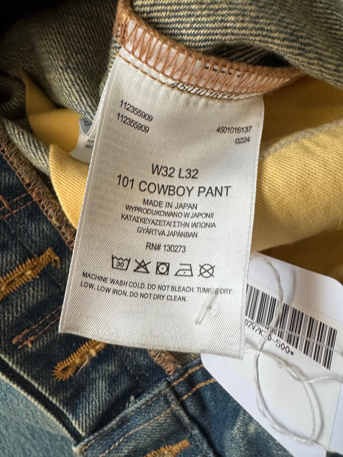 LEE 101 카우보이 COWBOY 32X32 Made in Japan 상품이미지6