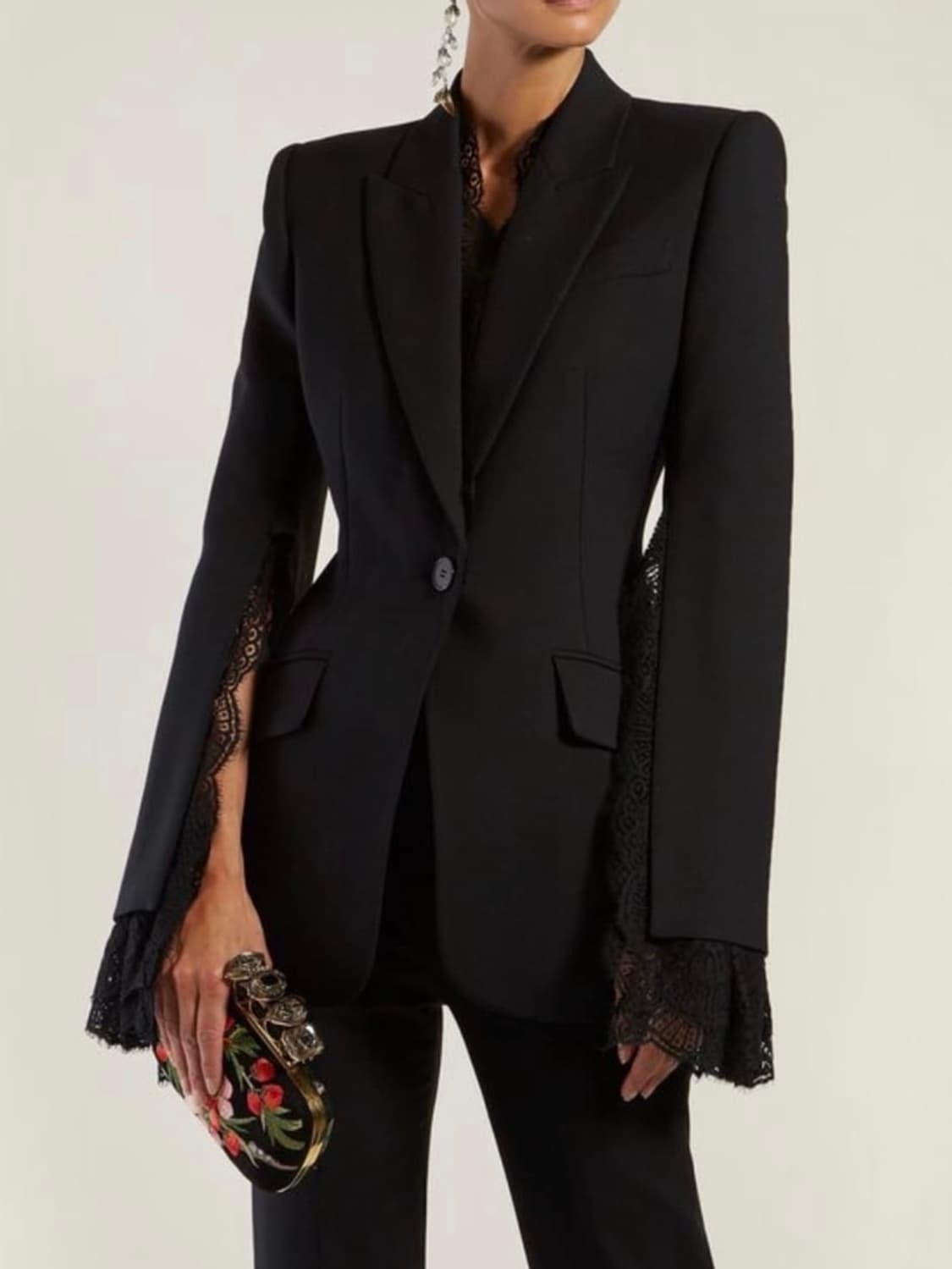 알렉산더 맥퀸 레이스 트리밍 크레페 블레이저 상품이미지8